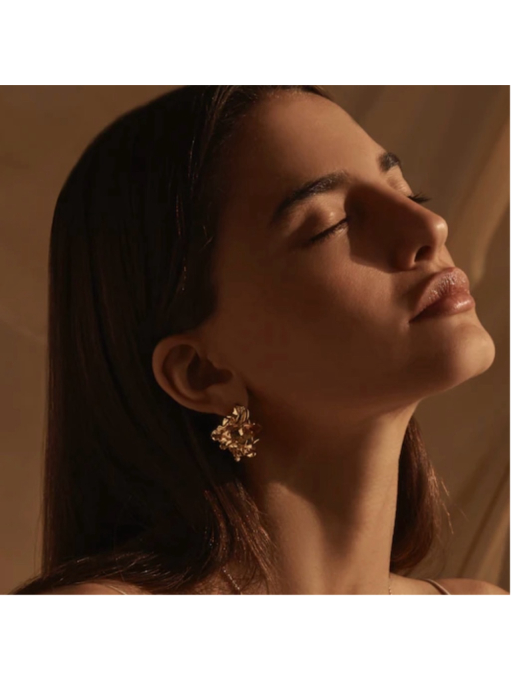 Amber Sceats Earrings | Reece 24k karat gold-plated sculptural earrings